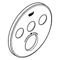 Grohe Rosette, für SmartControl UP-Thermostat, rund, m.3 Absperrventilen, Metall, Farbe silberfarben Bild 2