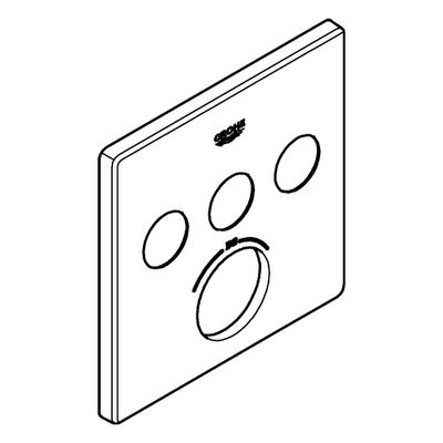 Grohe Rosette, für SmartControl UP-THM eckig, mit 3 ASV, Farbe silberfarben Bild 2