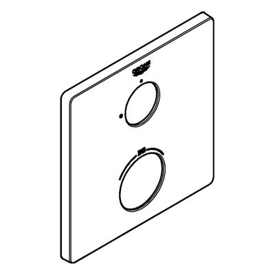 Grohe Rosette eckig, für THM-Fertigmontagesets, Farbe silberfarben Bild 2