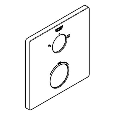 Grohe Rosette, für Thermostat-Fertigmontagesets, Farbe silberfarben Bild 2