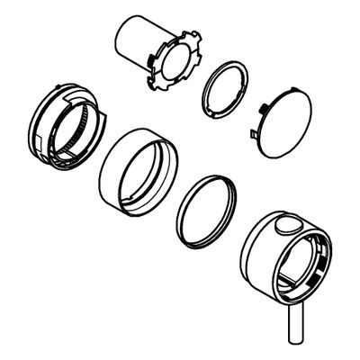 Grohe Temperaturwaehlgriff für Thermostat FMS, rund, Farbe grau Bild 2
