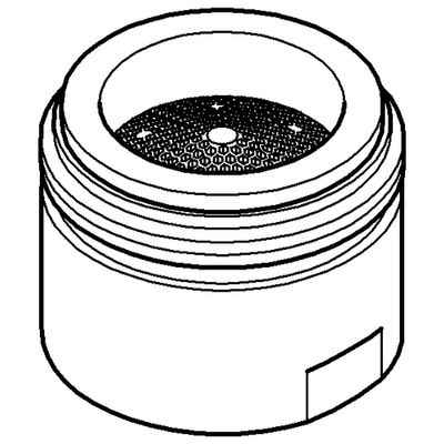 Grohe Mousseur, Durchflussklasse A, AG M20 x 1,13.5 - 15,0 l / min.b.3 bar, Farbe silberfarben Bild 3