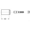 Grohe Verlängerungs-Set 40 mm für UPV 1/2" silberfarben Bild 2