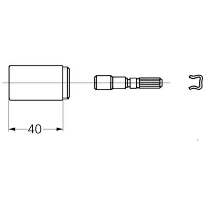 Grohe Verlängerungs-Set 40 mm, für UPV 1/2", Farbe silberfarben Bild 2