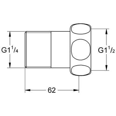 Grohe Gerader Anschluss, Farbe chrom Bild 2