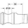 Grohe Brausestangengleiter, für Relexa Brausestangen 28620/28621, Farbe silberfarben Bild 3