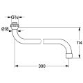 Grohe Rohrauslauf S-Form 300 mm 3/4" Bild 3
