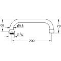 Grohe Rohrauslauf U-Form 200 mm 3/4" Bild 2