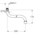 Grohe Rohrauslauf S-Form 200 mm Costa Bild 3