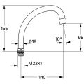 Grohe Rohrauslauf HU-Form 140 mm Costa Bild 2