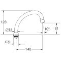 Grohe Rohrauslauf HU-Form 140 mm 3/4" Bild 2