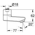 Grohe Auslauf Ausladung 75 mm, Farbe silberfarben Bild 2