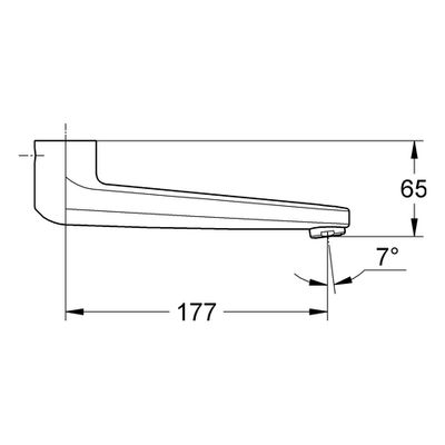 Grohe Gussauslauf 13270, Farbe silberfarben Bild 2