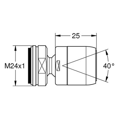 Grohe Kugelgelenk-Mousseur M 24 x 1 AG Bild 2