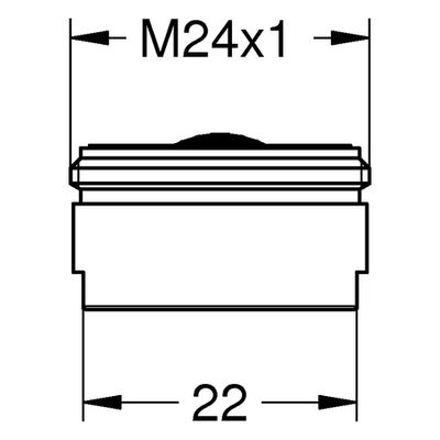 Grohe Mousseur, mit Aussengewinde M24 x 1, Durchflusskl.C, 30 l/min bei 3 bar, Farbe silberfarben Bild 2