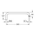 Grohe Brausearm für Rainshower Duschsysteme, Ausladung, Metall,1/2", 340 mm, Farbe chrom Bild 2
