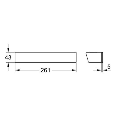 Grohe Duschablage EasyReach 18608_1 Metall passend zu Grohtherm 2000, 5 x 275 x 90 x 43 mm, Farbe chrom Bild 2