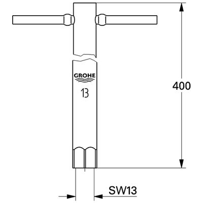Grohe Montageschlüssel, für Rapidmontage SW 13 Bild 2