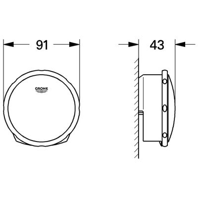 Grohe Wannenfüll-/Ab-/Überlaufgarnitur Talentofill FMS, Farbe chrom Bild 3