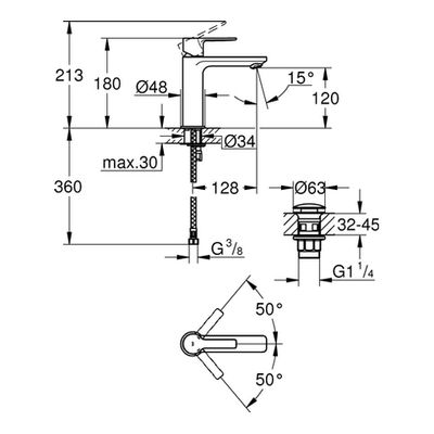 Grohe Einhand-Waschtischbatterie Lineare 23106_1 S-Size, Farbe supersteel Bild 3