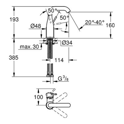 Grohe EH-WT-Batterie Essence 23463_1 Bild 3