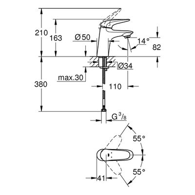 Grohe EH-WT-Batterie Eurostyle 23716_3 Bild 3