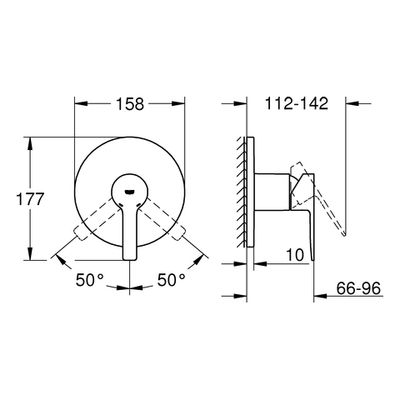 Grohe Farbset Einhebel-Brausebatterie Lineare, für Rapido SmartBox, verchromt, 175 x 200 x 112 mm, Farbe chrom Bild 3