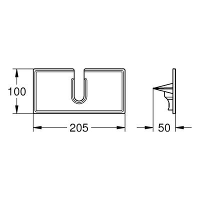 Grohe Ablage EasyReach 26362, 65 x 130 mm, Farbe weiß Bild 2