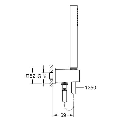 Grohe Brausegarnitur Euphoria Cube Stick, eigensicher, Farbe chrom Bild 3
