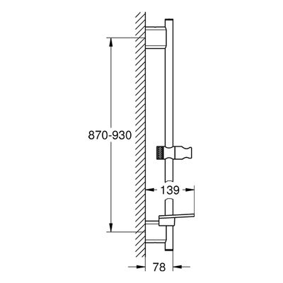 Grohe Brausestange Rainshower SmartActive 900 mm, Farbe silberfarben Bild 3
