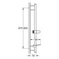Grohe Rainshower SmartActive Brausestange Rainshower Smart Active 26603 900 mm hard graphite geb, Farbe grau Bild 3
