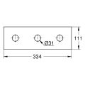 Grohe Abdeckung Rainshower Aqua, für 3 Strahlbildner Deckenbrause, Farbe silberfarben Bild 2