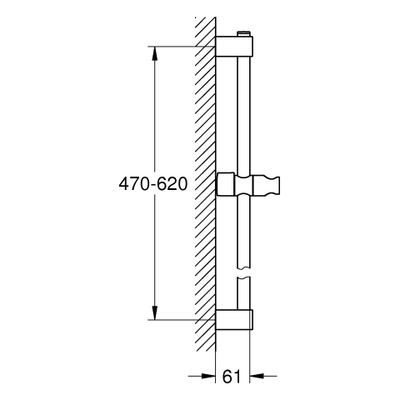 Grohe Brausestange Tempesta 27523_1 600 mm, 620 mm, Farbe chrom Bild 3
