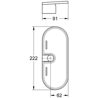 Grohe Euphoria Ablage EasyFix Acryl, 60 x 120 x 91 mm, Farbe transparent Bild 2