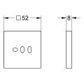 Grohe Ausgleichsscheibe für Euphoria Cube Duschsysteme, 52 x 52 x 8 mm, Farbe silberfarben Bild 2