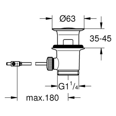 Grohe Ablaufgarnitur 1 1/4" 28910 Bild 3