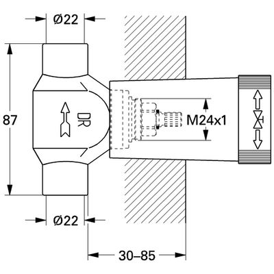 Grohe Unterputzteile für Unterputzventil 22 mm Bild 2