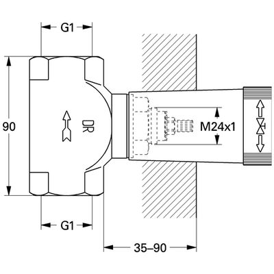 Grohe Unterputzteile für Unterputzventil 1" Bild 3