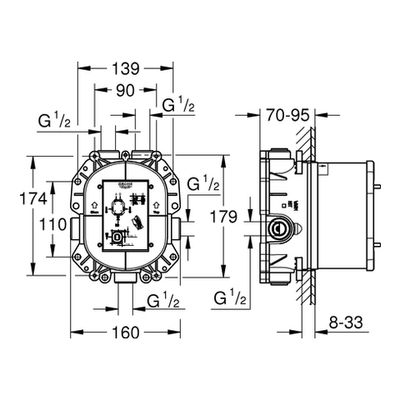 Grohe Unterputz-Einbaukörper Rapido 35500, für Grohtherm Special / Grohtherm F Bild 3