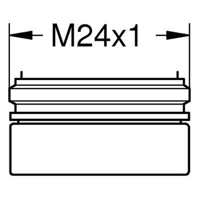 Grohe Mousseur M24 x 1 diebstahlsicher, Farbe silberfarben Bild 2