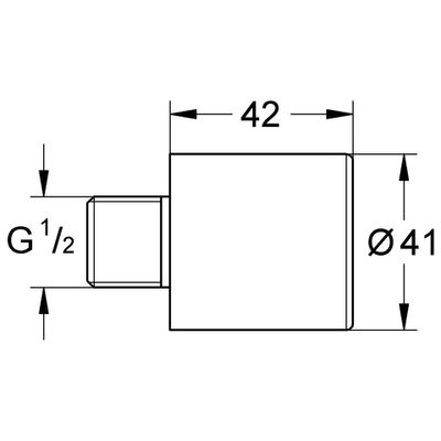 Grohe Verlängerung Euröco CT 40 mm, für Selbstschluss-Wandventil Bild 2