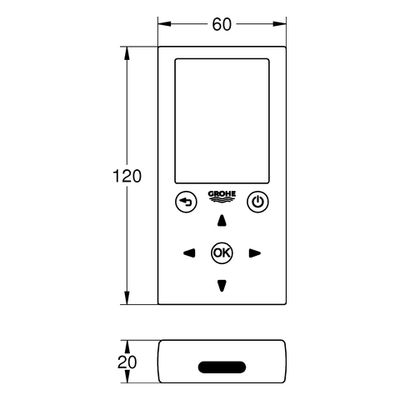 Grohe Fernbedienung 36407_1, für 1-Auge IR-Arm. ab Baujahr 06/2015 und Blue Home, Farbe blau Bild 2
