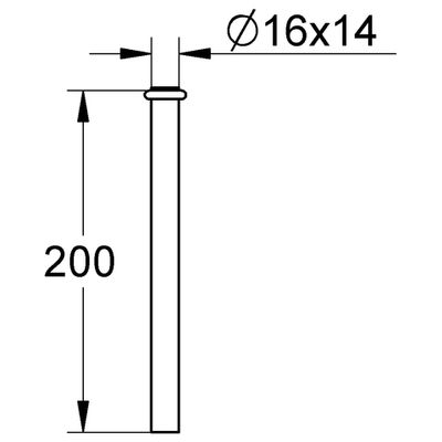 Grohe Verlängerung 200 mm für Druckspüler 577.02/577.90, 005.10.025 Bild 2