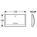 Grohe Abdeckplatte Classic für Spülkasten 6-9l, Spül & Stopp, mattchromom, 190 x 330 mm, Farbe hochglanz Bild 3