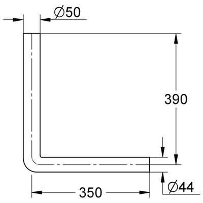 Grohe Spülrohr 37100 alpinweiss, 390 x 350 mm, Farbe weiß Bild 2