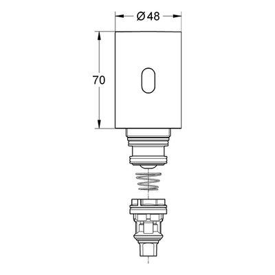 Grohe AP-Umrüsteinheit Tectron, für Urinal-Spüler 37339 / Varianten, Farbe silberfarben Bild 3