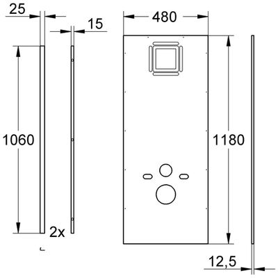 Grohe Verkleidung Rapid SL 38636_1, für Wand-WC Bauhöhe 1,13 m Bild 2