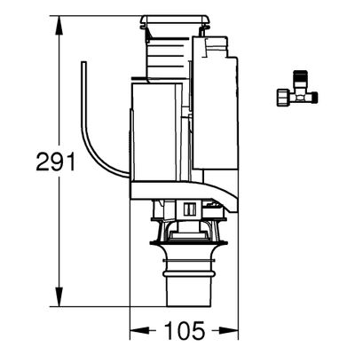 Grohe Umrüstset, für Spülkasten 6 l Wandeinbau, ohne Abdeckplatte Bild 3