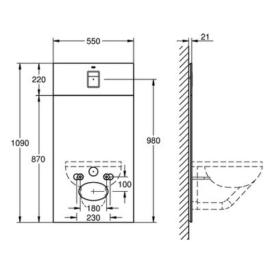 Grohe Glas-Designmodul 39374, für Rapid SL und Uniset, Farbe schwarz Bild 3
