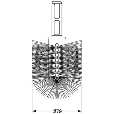 Grohe Ersatzbürstenkopf, für Toilettenbürstengarnitur, 104 mm Bild 2